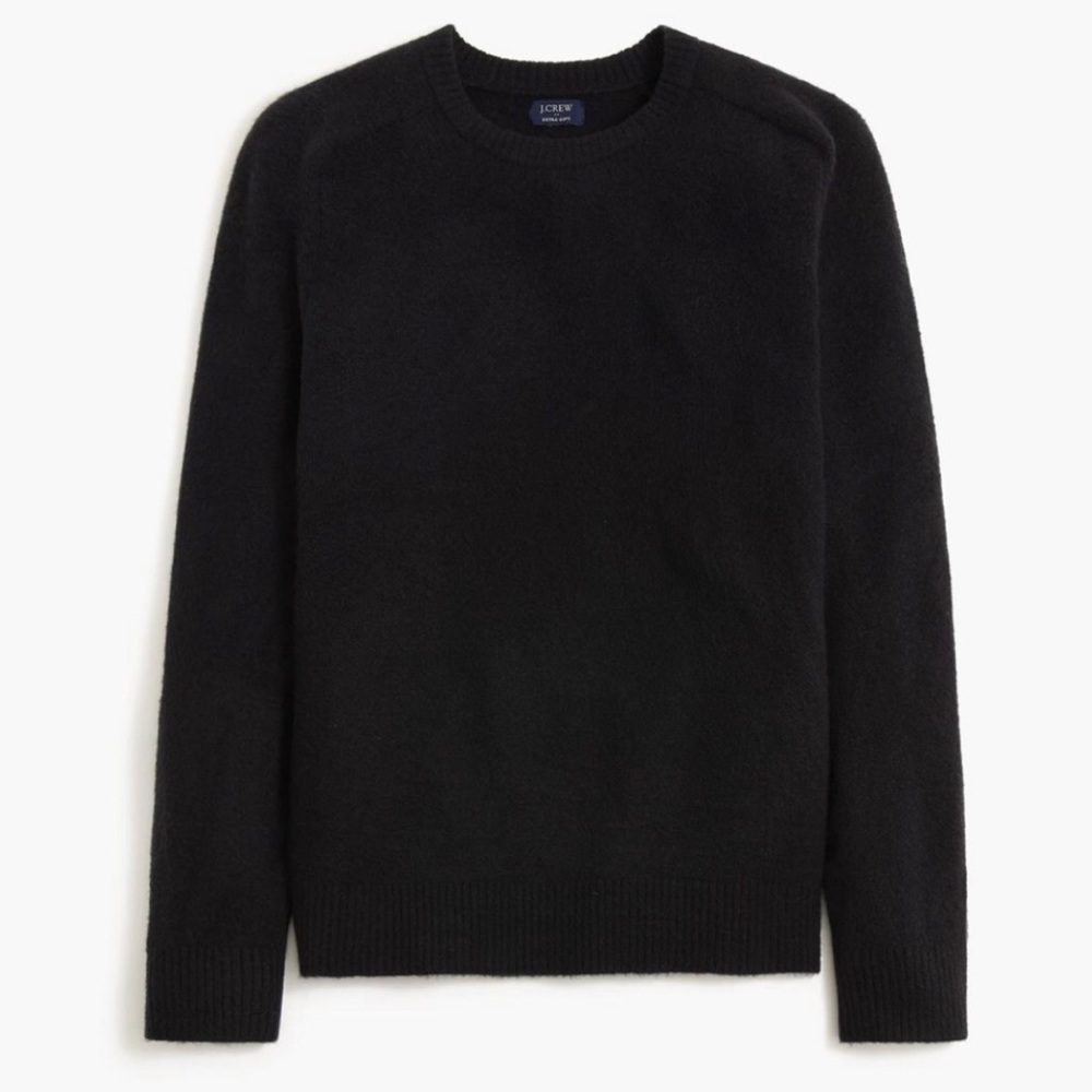 J. Crew 100% Cashmere Black Crewneck Sweater